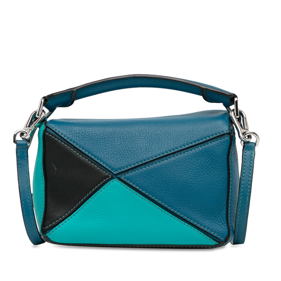 Pre-Loved LOEWE Mini Tricolor Calfskin Puzzle Satchel - Picture 4 of 12